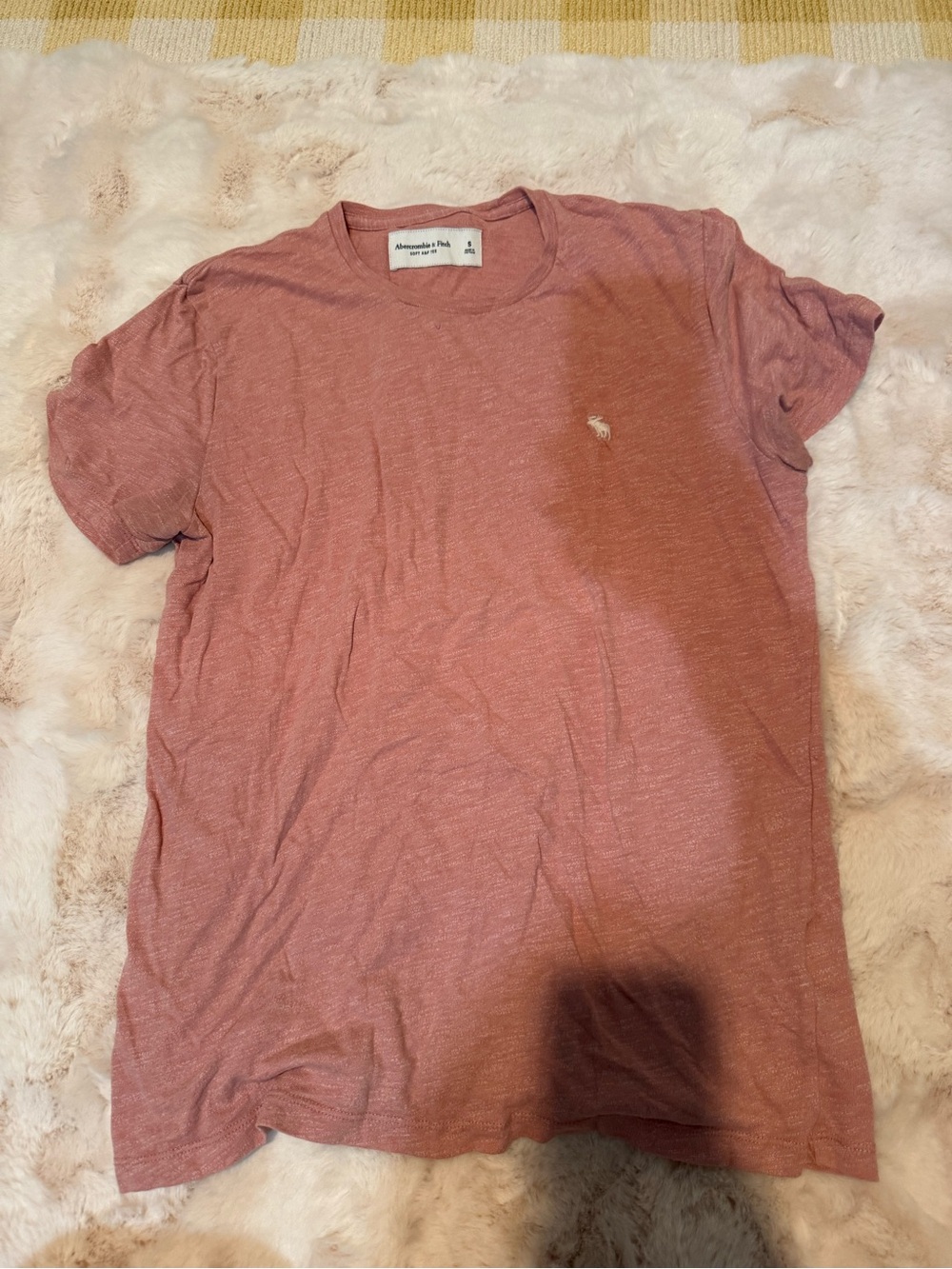Abercrombie & Fitch Men's Heathered Rose Crew Tee
